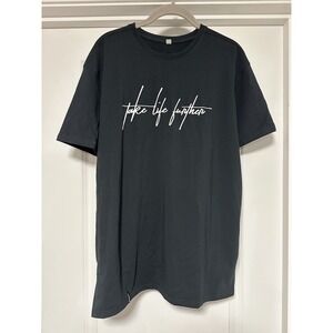 Take Life Further TLF, Men's‎ Logo T-shirt, Gray Color, Size Large